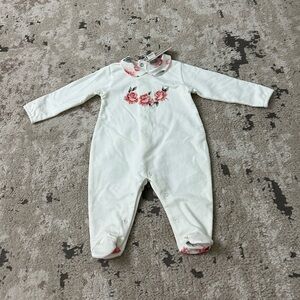 Marlu Baby Girl One Piece Footie Size 12 Months NWT